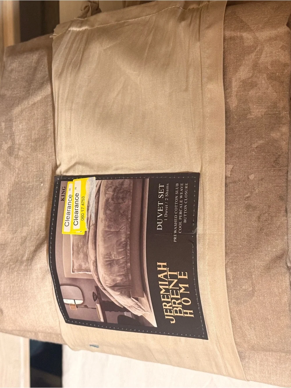 Jeremiah Brent Home 3pc King 'Walk in the Woods' Cotton Duvet Set Brown
